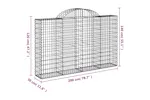 vidaXL 3146131 Arched Gabion Baskets 2 Pcs 200x30x120/140cm Galvanised Iron vidaXL 3146131 Arched Gabion Baskets 2 Pcs 200x30x120/140cm Galvanised Iron