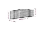 vidaXL 3145834 Arched Gabion Baskets 10 Pcs 400x30x100/120cm Galvanised Iron vidaXL 3145834 Arched Gabion Baskets 10 Pcs 400x30x100/120cm Galvanised Iron