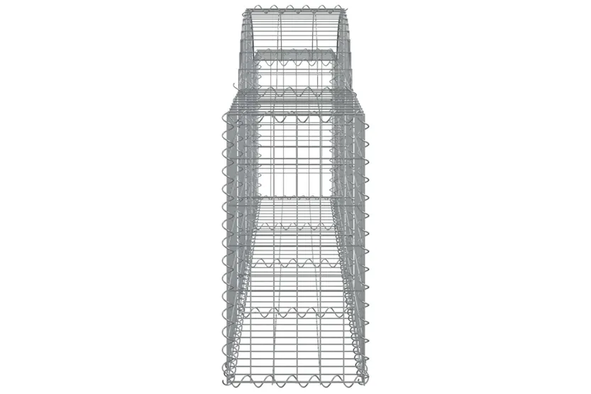 vidaXL 3146073 Arched Gabion Baskets 7 Pcs 200x30x60/80cm Galvanised Iron vidaXL 3146073 Arched Gabion Baskets 7 Pcs 200x30x60/80cm Galvanised Iron