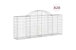 vidaXL 3146104 Arched Gabion Baskets 20 Pcs 200x30x80/100cm Galvanised Iron vidaXL 3146104 Arched Gabion Baskets 20 Pcs 200x30x80/100cm Galvanised Iron