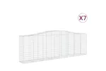 vidaXL 3145974 Arched Gabion Baskets 7 Pcs 400x50x120/140cm Galvanised Iron vidaXL 3145974 Arched Gabion Baskets 7 Pcs 400x50x120/140cm Galvanised Iron