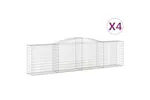 vidaXL 3146998 Arched Gabion Baskets 4 Pcs 400x50x100/120cm Galvanised Iron vidaXL 3146998 Arched Gabion Baskets 4 Pcs 400x50x100/120cm Galvanised Iron