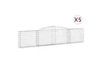 vidaXL 3146856 Arched Gabion Baskets 5 Pcs 400x30x80/100cm Galvanised Iron vidaXL 3146856 Arched Gabion Baskets 5 Pcs 400x30x80/100cm Galvanised Iron