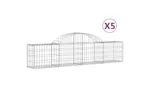 vidaXL 3146050 Arched Gabion Baskets 5 Pcs 200x30x40/60cm Galvanised Iron vidaXL 3146050 Arched Gabion Baskets 5 Pcs 200x30x40/60cm Galvanised Iron