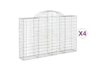 vidaXL 3146133 Arched Gabion Baskets 4 Pcs 200x30x120/140cm Galvanised Iron vidaXL 3146133 Arched Gabion Baskets 4 Pcs 200x30x120/140cm Galvanised Iron