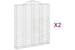 vidaXL 3146236 Arched Gabion Baskets 2 Pcs 200x30x220/240cm Galvanised Iron vidaXL 3146236 Arched Gabion Baskets 2 Pcs 200x30x220/240cm Galvanised Iron