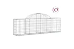 vidaXL 3146073 Arched Gabion Baskets 7 Pcs 200x30x60/80cm Galvanised Iron vidaXL 3146073 Arched Gabion Baskets 7 Pcs 200x30x60/80cm Galvanised Iron