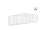 vidaXL 3145961 Arched Gabion Baskets 7 Pcs 400x50x100/120cm Galvanised Iron vidaXL 3145961 Arched Gabion Baskets 7 Pcs 400x50x100/120cm Galvanised Iron