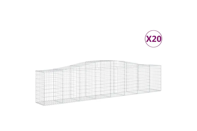 vidaXL 3145953 Arched Gabion Baskets 20 Pcs 400x50x80/100cm Galvanised Iron vidaXL 3145953 Arched Gabion Baskets 20 Pcs 400x50x80/100cm Galvanised Iron