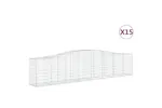 vidaXL 3145952 Arched Gabion Baskets 15 Pcs 400x50x80/100cm Galvanised Iron vidaXL 3145952 Arched Gabion Baskets 15 Pcs 400x50x80/100cm Galvanised Iron