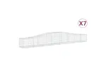 vidaXL 3145922 Arched Gabion Baskets 7 Pcs 400x50x40/60cm Galvanised Iron vidaXL 3145922 Arched Gabion Baskets 7 Pcs 400x50x40/60cm Galvanised Iron