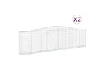 vidaXL 3145826 Arched Gabion Baskets 2 Pcs 400x30x100/120cm Galvanised Iron vidaXL 3145826 Arched Gabion Baskets 2 Pcs 400x30x100/120cm Galvanised Iron