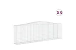 vidaXL 3145975 Arched Gabion Baskets 8 Pcs 400x50x120/140cm Galvanised Iron vidaXL 3145975 Arched Gabion Baskets 8 Pcs 400x50x120/140cm Galvanised Iron