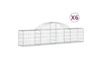 vidaXL 3146051 Arched Gabion Baskets 6 Pcs 200x30x40/60cm Galvanised Iron vidaXL 3146051 Arched Gabion Baskets 6 Pcs 200x30x40/60cm Galvanised Iron