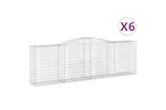 vidaXL 3147013 Arched Gabion Baskets 6 Pcs 400x50x120/140cm Galvanised Iron vidaXL 3147013 Arched Gabion Baskets 6 Pcs 400x50x120/140cm Galvanised Iron