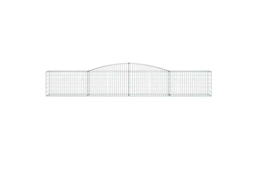 vidaXL 3146975 Arched Gabion Baskets 7 Pcs 400x50x60/80cm Galvanised Iron vidaXL 3146975 Arched Gabion Baskets 7 Pcs 400x50x60/80cm Galvanised Iron