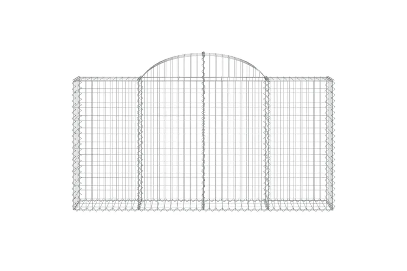 vidaXL 3146119 Arched Gabion Baskets 11 Pcs 200x30x100/120cm Galvanised Iron vidaXL 3146119 Arched Gabion Baskets 11 Pcs 200x30x100/120cm Galvanised Iron