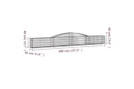 vidaXL 3146827 Arched Gabion Baskets 2 Pcs 400x30x40/60cm Galvanised Iron vidaXL 3146827 Arched Gabion Baskets 2 Pcs 400x30x40/60cm Galvanised Iron