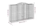vidaXL 3146773 Arched Gabion Baskets 2 Pcs 300x50x180/200cm Galvanised Iron vidaXL 3146773 Arched Gabion Baskets 2 Pcs 300x50x180/200cm Galvanised Iron