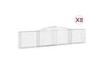 vidaXL 3146859 Arched Gabion Baskets 8 Pcs 400x30x80/100cm Galvanised Iron vidaXL 3146859 Arched Gabion Baskets 8 Pcs 400x30x80/100cm Galvanised Iron