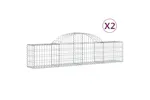 vidaXL 3146047 Arched Gabion Baskets 2 Pcs 200x30x40/60cm Galvanised Iron vidaXL 3146047 Arched Gabion Baskets 2 Pcs 200x30x40/60cm Galvanised Iron