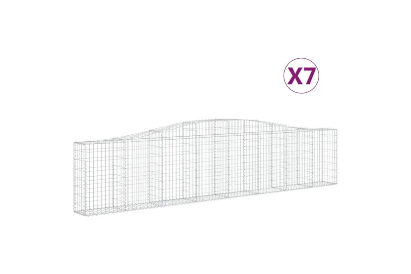 vidaXL 3145818 Arched Gabion Baskets 7 Pcs 400x30x80/100cm Galvanised Iron vidaXL 3145818 Arched Gabion Baskets 7 Pcs 400x30x80/100cm Galvanised Iron