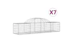 vidaXL 3146262 Arched Gabion Baskets 7 Pcs 200x50x40/60cm Galvanised Iron vidaXL 3146262 Arched Gabion Baskets 7 Pcs 200x50x40/60cm Galvanised Iron