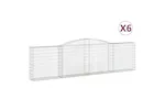 vidaXL 3146870 Arched Gabion Baskets 6 Pcs 400x30x100/120cm Galvanised Iron vidaXL 3146870 Arched Gabion Baskets 6 Pcs 400x30x100/120cm Galvanised Iron