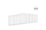 vidaXL 3145964 Arched Gabion Baskets 10 Pcs 400x50x100/120cm Galvanised Iron vidaXL 3145964 Arched Gabion Baskets 10 Pcs 400x50x100/120cm Galvanised Iron