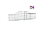 vidaXL 3146261 Arched Gabion Baskets 6 Pcs 200x50x40/60cm Galvanised Iron vidaXL 3146261 Arched Gabion Baskets 6 Pcs 200x50x40/60cm Galvanised Iron