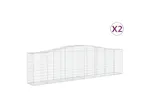 vidaXL 3145956 Arched Gabion Baskets 2 Pcs 400x50x100/120cm Galvanised Iron vidaXL 3145956 Arched Gabion Baskets 2 Pcs 400x50x100/120cm Galvanised Iron