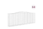 vidaXL 3145984 Arched Gabion Baskets 4 Pcs 400x50x140/160cm Galvanised Iron vidaXL 3145984 Arched Gabion Baskets 4 Pcs 400x50x140/160cm Galvanised Iron