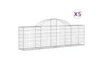 vidaXL 3146071 Arched Gabion Baskets 5 Pcs 200x30x60/80cm Galvanised Iron vidaXL 3146071 Arched Gabion Baskets 5 Pcs 200x30x60/80cm Galvanised Iron