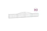vidaXL 3146828 Arched Gabion Baskets 3 Pcs 400x30x40/60cm Galvanised Iron vidaXL 3146828 Arched Gabion Baskets 3 Pcs 400x30x40/60cm Galvanised Iron