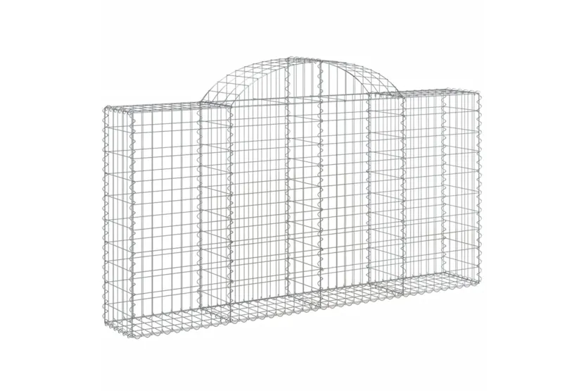 vidaXL 3146115 Arched Gabion Baskets 7 Pcs 200x30x100/120cm Galvanised Iron vidaXL 3146115 Arched Gabion Baskets 7 Pcs 200x30x100/120cm Galvanised Iron