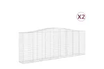vidaXL 3145982 Arched Gabion Baskets 2 Pcs 400x50x140/160cm Galvanised Iron vidaXL 3145982 Arched Gabion Baskets 2 Pcs 400x50x140/160cm Galvanised Iron