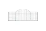 vidaXL 3146068 Arched Gabion Baskets 2 Pcs 200x30x60/80cm Galvanised Iron vidaXL 3146068 Arched Gabion Baskets 2 Pcs 200x30x60/80cm Galvanised Iron