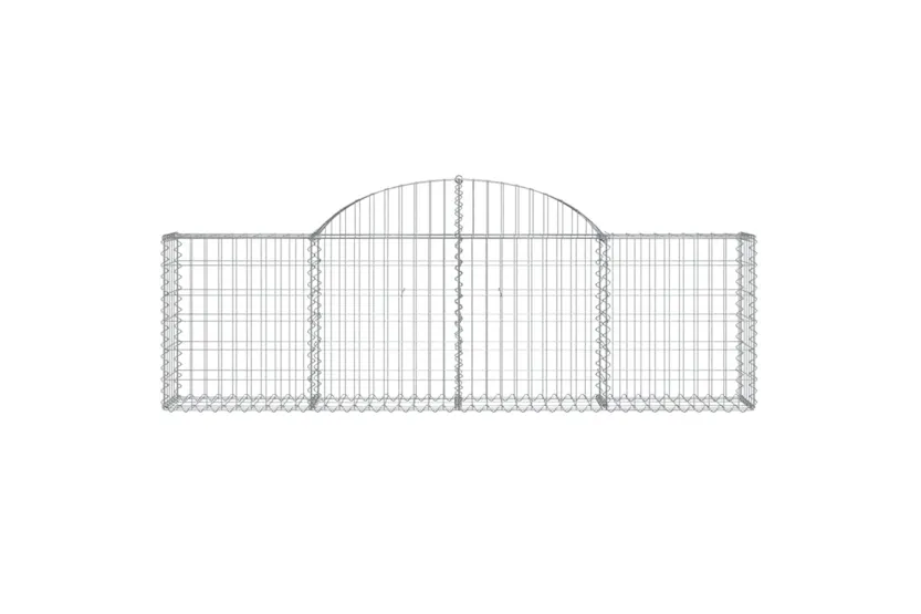 vidaXL 3146068 Arched Gabion Baskets 2 Pcs 200x30x60/80cm Galvanised Iron vidaXL 3146068 Arched Gabion Baskets 2 Pcs 200x30x60/80cm Galvanised Iron