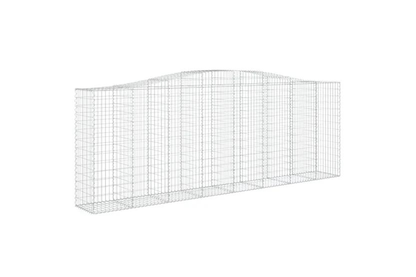 vidaXL 3145982 Arched Gabion Baskets 2 Pcs 400x50x140/160cm Galvanised Iron vidaXL 3145982 Arched Gabion Baskets 2 Pcs 400x50x140/160cm Galvanised Iron
