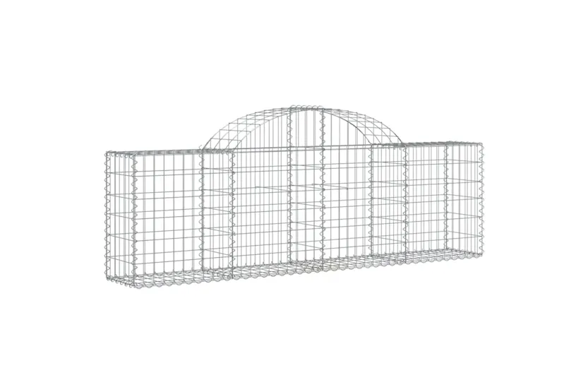 vidaXL 3146073 Arched Gabion Baskets 7 Pcs 200x30x60/80cm Galvanised Iron vidaXL 3146073 Arched Gabion Baskets 7 Pcs 200x30x60/80cm Galvanised Iron