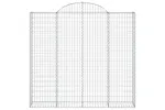 vidaXL 3146194 Arched Gabion Baskets 2 Pcs 200x30x180/200cm Galvanised Iron vidaXL 3146194 Arched Gabion Baskets 2 Pcs 200x30x180/200cm Galvanised Iron
