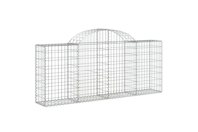 vidaXL 3146102 Arched Gabion Baskets 15 Pcs 200x30x80/100cm Galvanised Iron vidaXL 3146102 Arched Gabion Baskets 15 Pcs 200x30x80/100cm Galvanised Iron