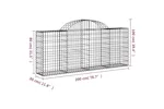 vidaXL 3146102 Arched Gabion Baskets 15 Pcs 200x30x80/100cm Galvanised Iron vidaXL 3146102 Arched Gabion Baskets 15 Pcs 200x30x80/100cm Galvanised Iron