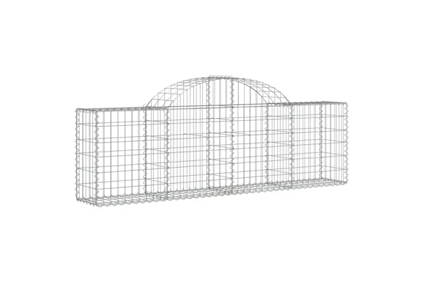 vidaXL 3146071 Arched Gabion Baskets 5 Pcs 200x30x60/80cm Galvanised Iron vidaXL 3146071 Arched Gabion Baskets 5 Pcs 200x30x60/80cm Galvanised Iron