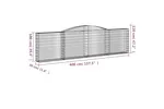 vidaXL 3146871 Arched Gabion Baskets 7 Pcs 400x30x100/120cm Galvanised Iron vidaXL 3146871 Arched Gabion Baskets 7 Pcs 400x30x100/120cm Galvanised Iron