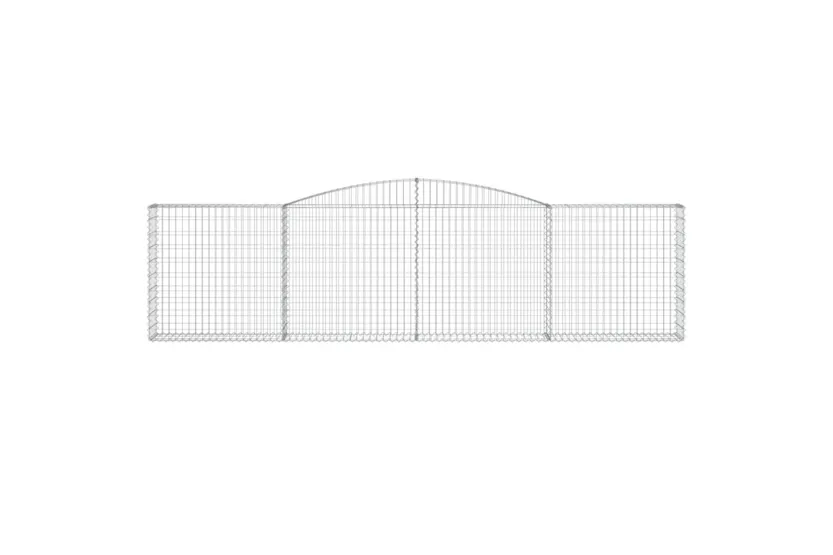 vidaXL 3146871 Arched Gabion Baskets 7 Pcs 400x30x100/120cm Galvanised Iron vidaXL 3146871 Arched Gabion Baskets 7 Pcs 400x30x100/120cm Galvanised Iron