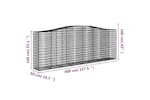 vidaXL 3145984 Arched Gabion Baskets 4 Pcs 400x50x140/160cm Galvanised Iron vidaXL 3145984 Arched Gabion Baskets 4 Pcs 400x50x140/160cm Galvanised Iron