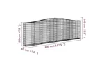 vidaXL 3145841 Arched Gabion Baskets 4 Pcs 400x30x120/140cm Galvanised Iron vidaXL 3145841 Arched Gabion Baskets 4 Pcs 400x30x120/140cm Galvanised Iron