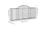 vidaXL 3146101 Arched Gabion Baskets 14 Pcs 200x30x80/100cm Galvanised Iron vidaXL 3146101 Arched Gabion Baskets 14 Pcs 200x30x80/100cm Galvanised Iron