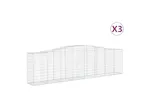 vidaXL 3145957 Arched Gabion Baskets 3 Pcs 400x50x100/120cm Galvanised Iron vidaXL 3145957 Arched Gabion Baskets 3 Pcs 400x50x100/120cm Galvanised Iron